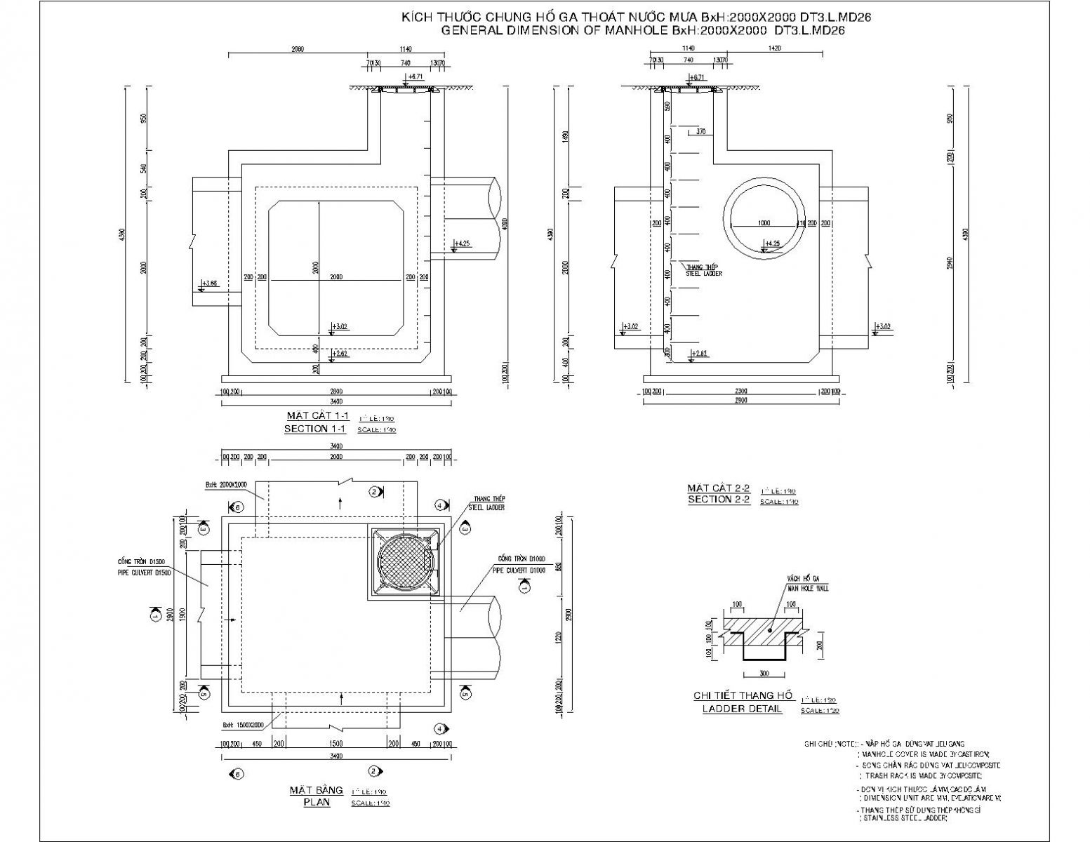 bản vẽ hố ga đúc sẵn